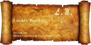 Lenkh Martin névjegykártya